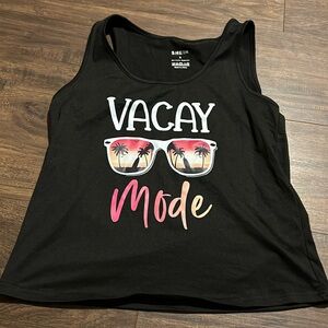 SHEIN black vacation tank top